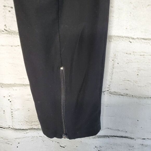Eileen Fisher Stretch Crepe Slim Ankle Pants Black Womens Medium Pull On - Picture 12 of 12